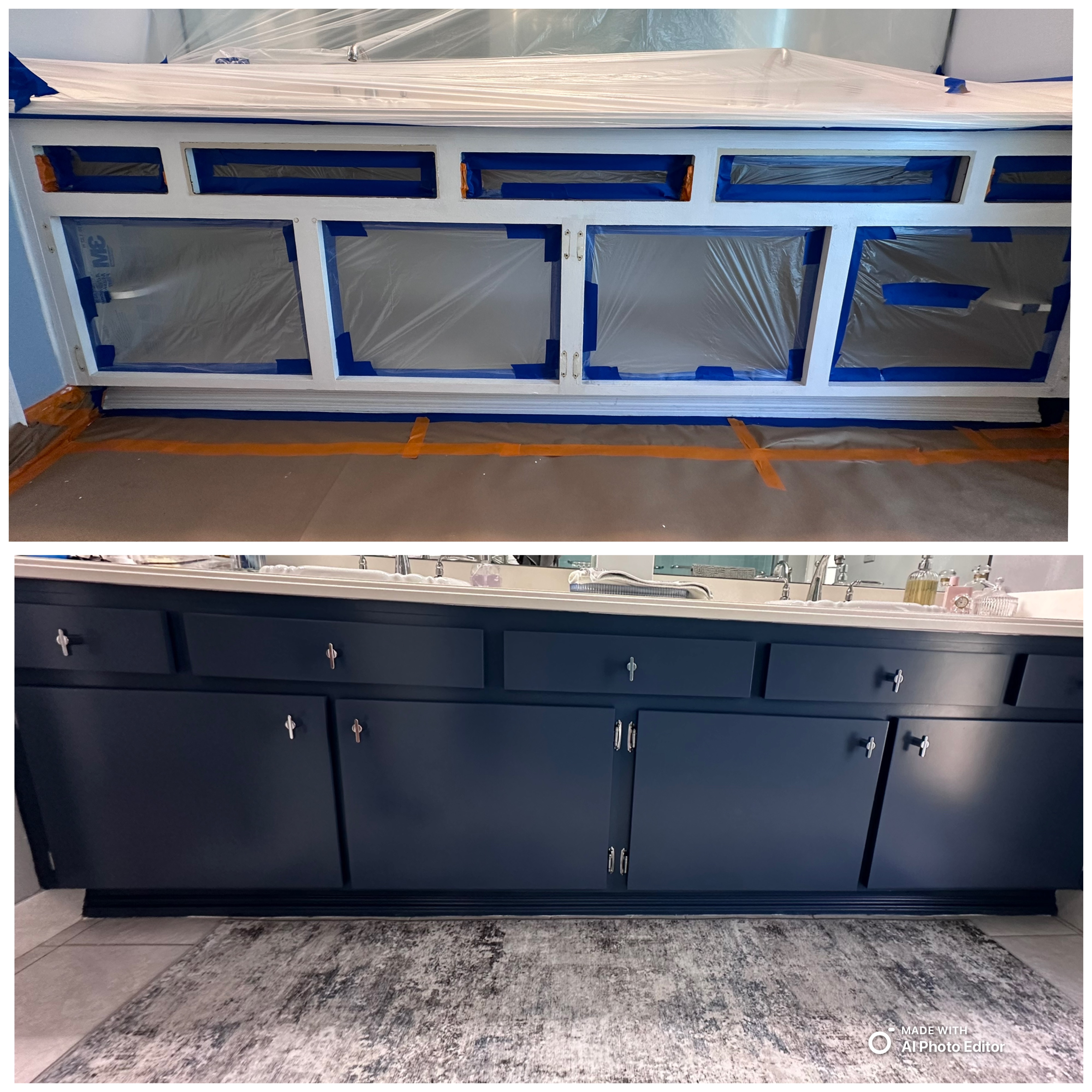 Kitchen cabinet refinishing project